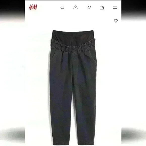H&M Mama Paper Bag Maternity  Jeans - size XS NWT - Picture 1 of 5